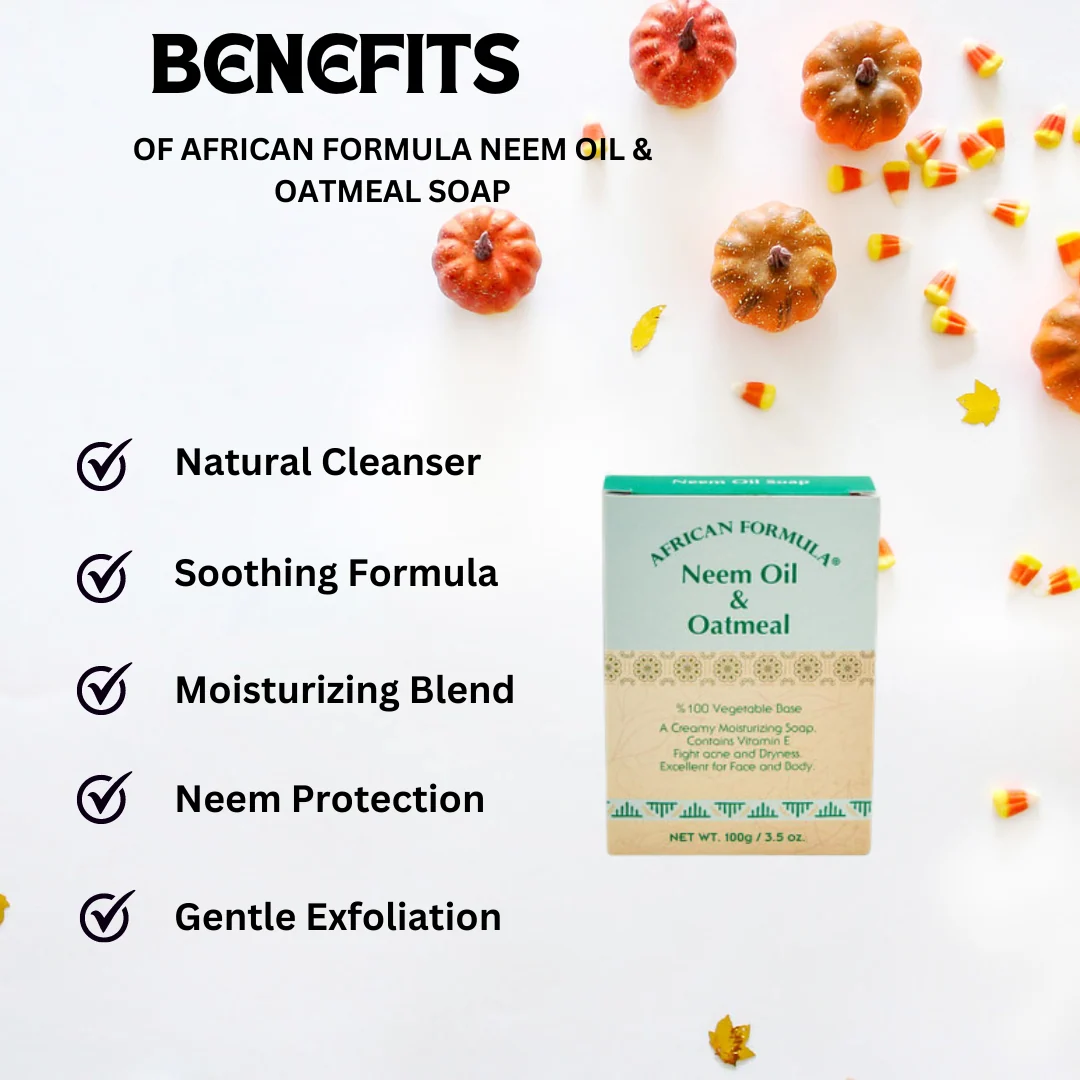 African Formula Neem oil & Oatmeal Soap 3.5 oz /100g - Image 2