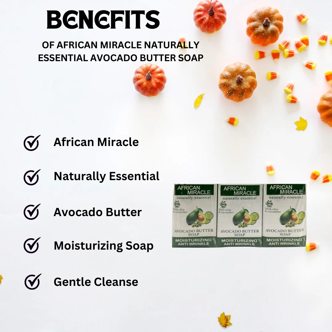 African Miracle Naturally essential Avocado butter Soap 200g 1 bar - Image 3