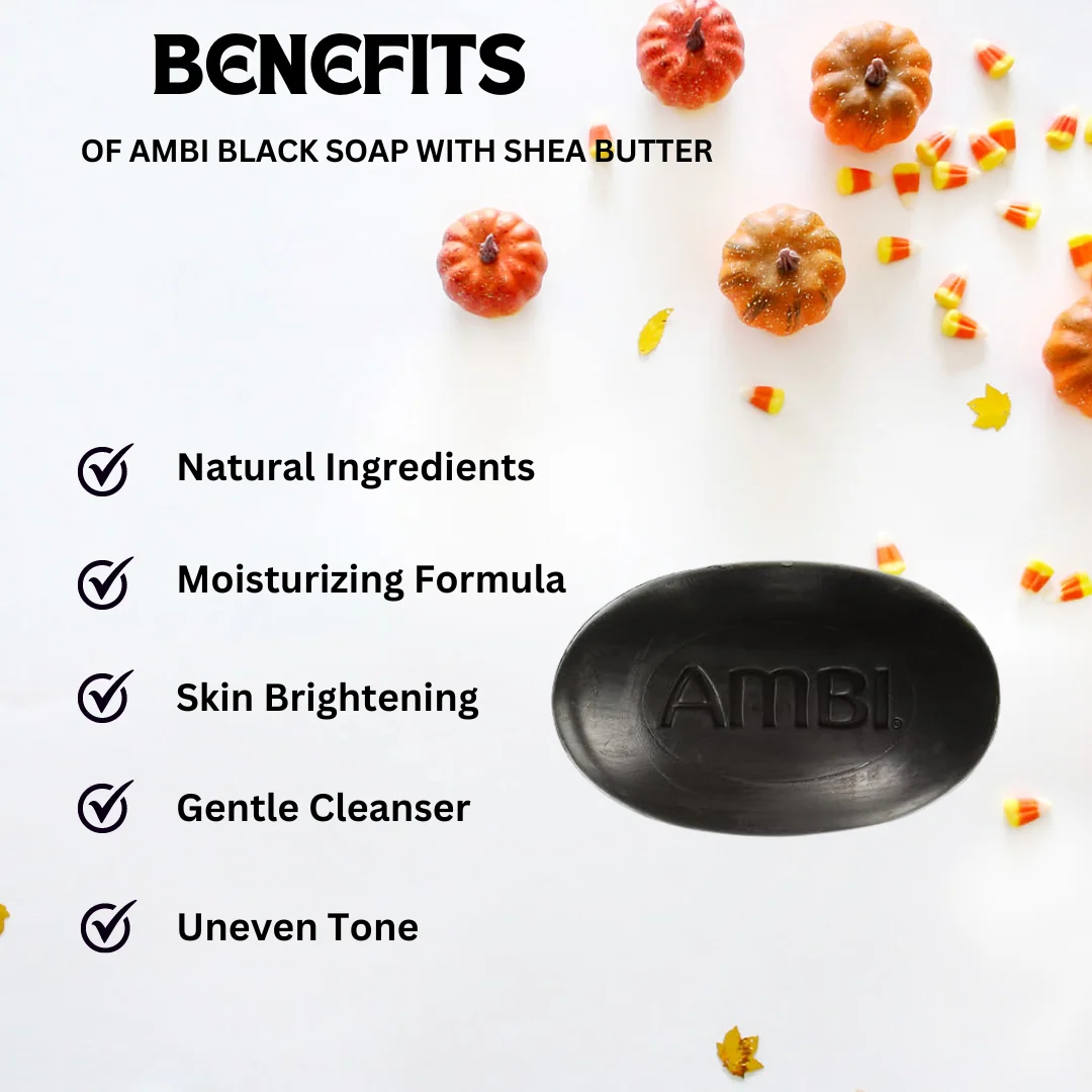 Ambi Black Soap with Shea Butter 3.5 oz - Image 2
