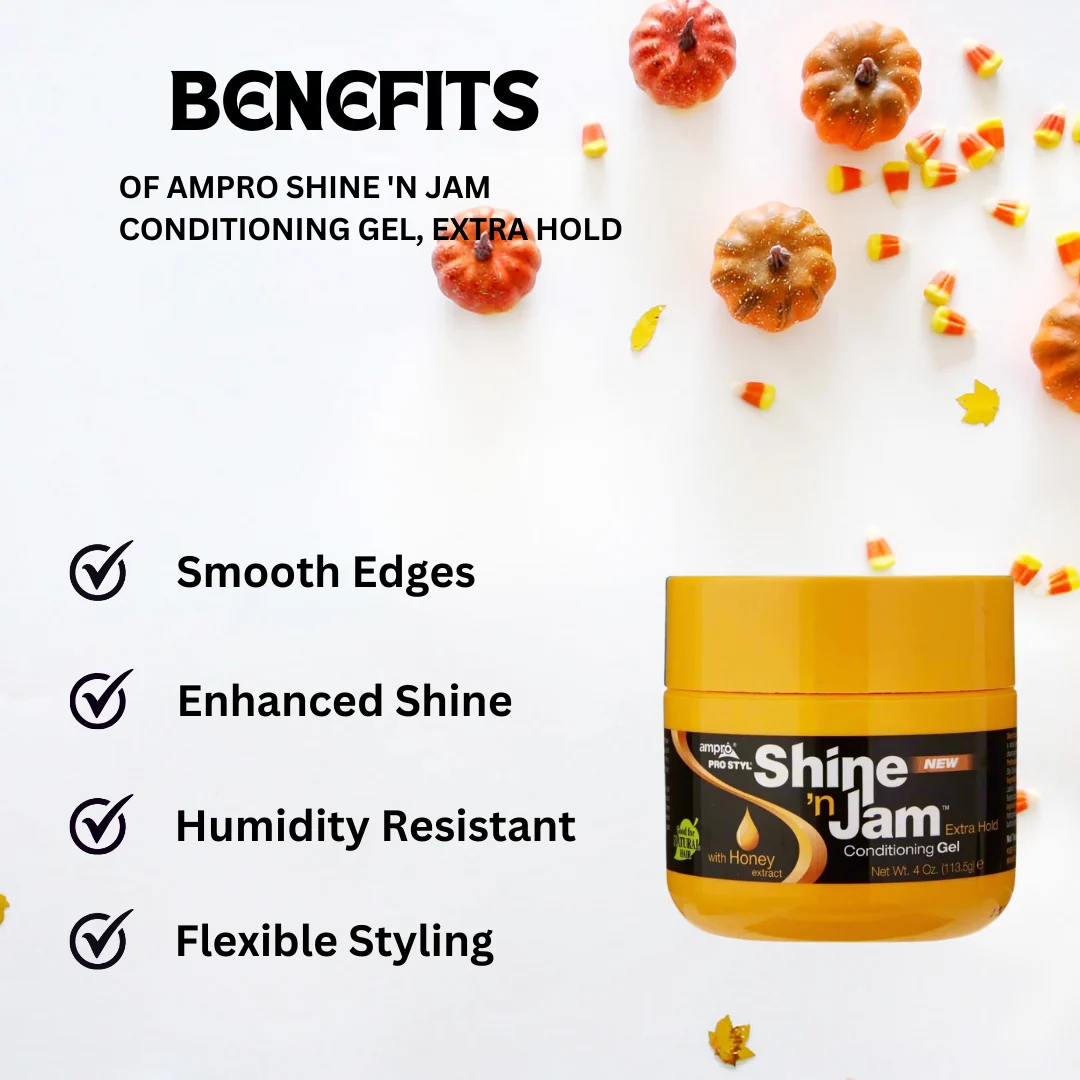 Ampro Shine 'n Jam Conditioning Gel, Extra Hold 4 oz - Image 2