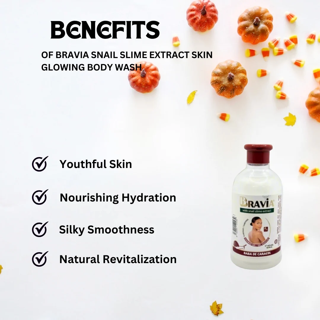 Bravia Snail Slime Extract Skin Glowing Body Wash 475ml - Image 4