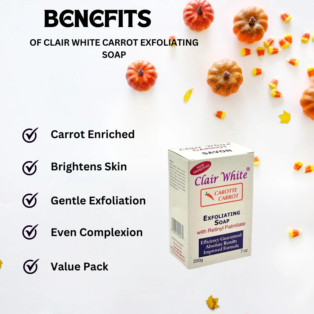 Clair White Carrot Exfoliating Soap 7 oz - Image 3