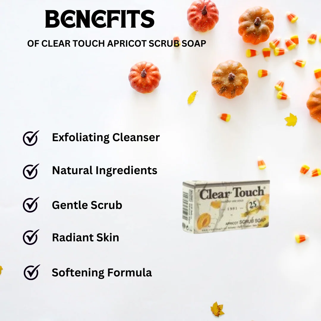 Clear Touch Apricot Scrub Soap 90 g - Image 2