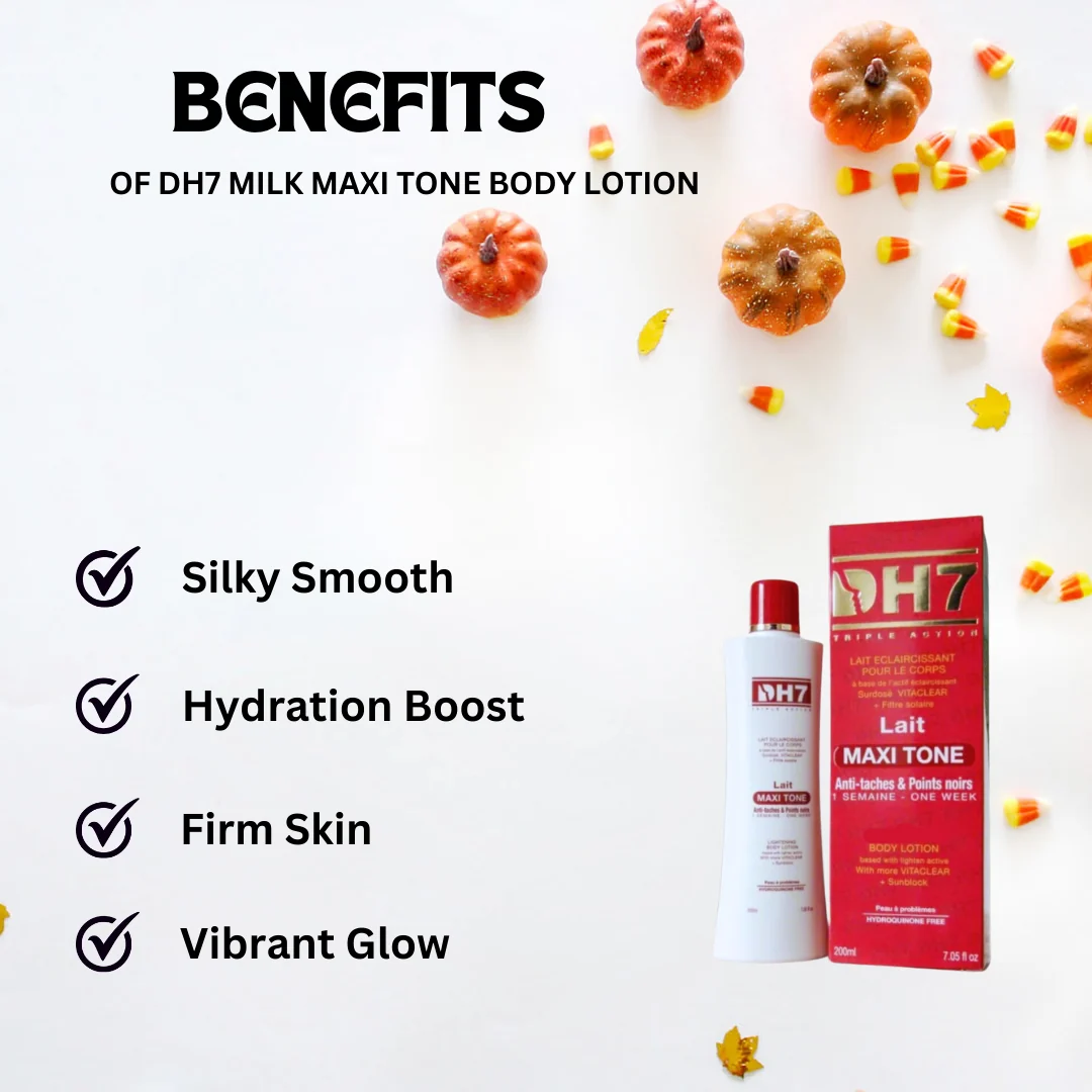 DH7 Milk Maxi Tone Body Lotion 200ml - Image 3