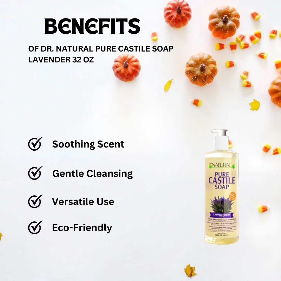 Dr. Natural Pure Castile Soap Lavender 32 oz - Image 2