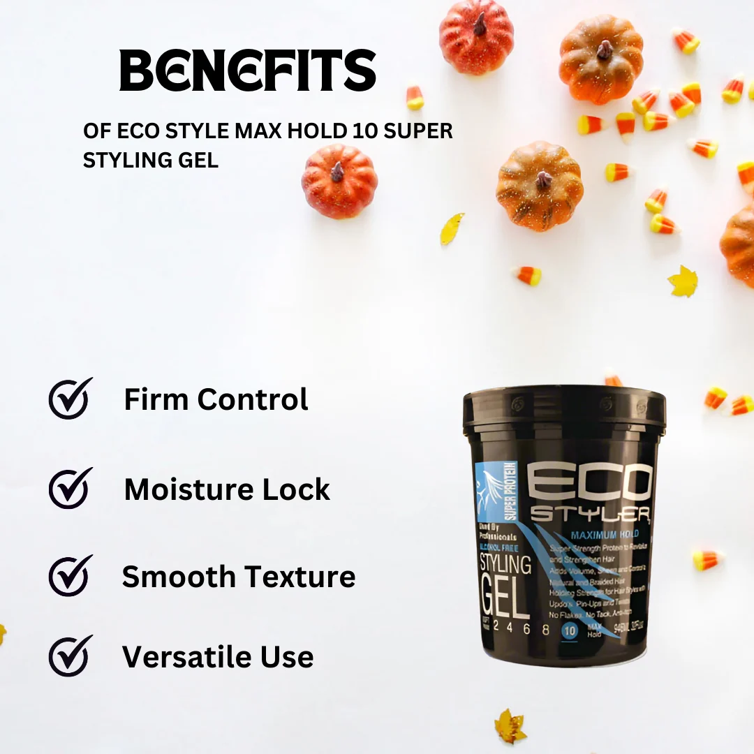 Eco Style Max Hold 10 Super Styling Gel 32 oz - Image 2