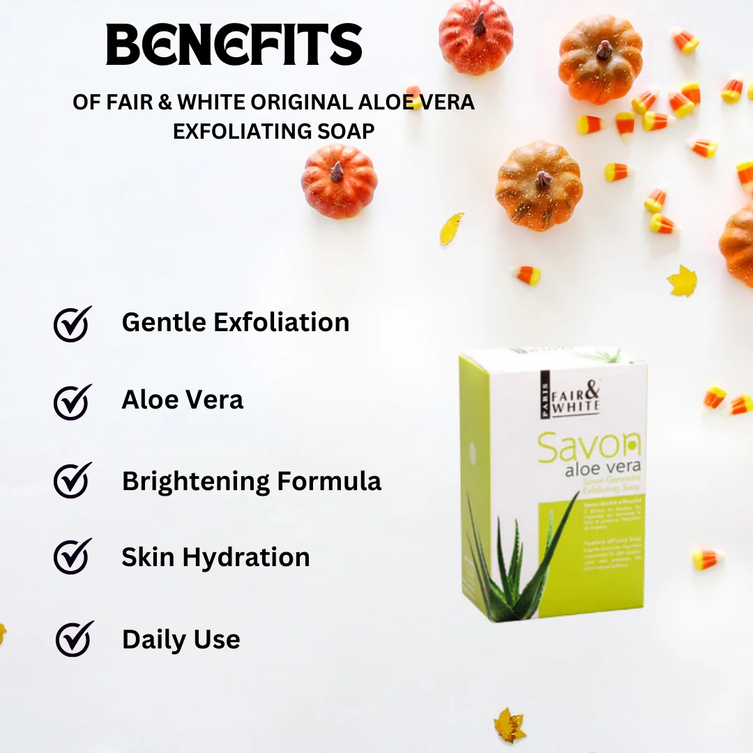 Fair & White Original Aloe Vera Exfoliating Soap 7oz - Image 2