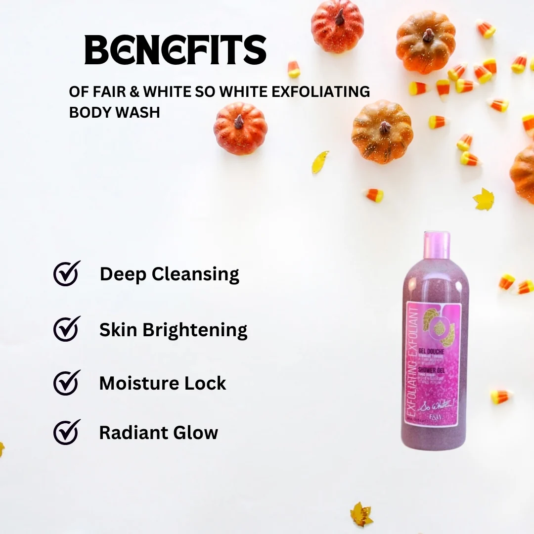 Fair & White So White Exfoliating Body Wash 31.8 oz - Image 2