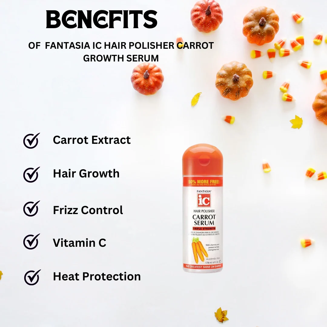 Fantasia IC Hair Polisher Carrot Growth Serum 4 oz - Image 2