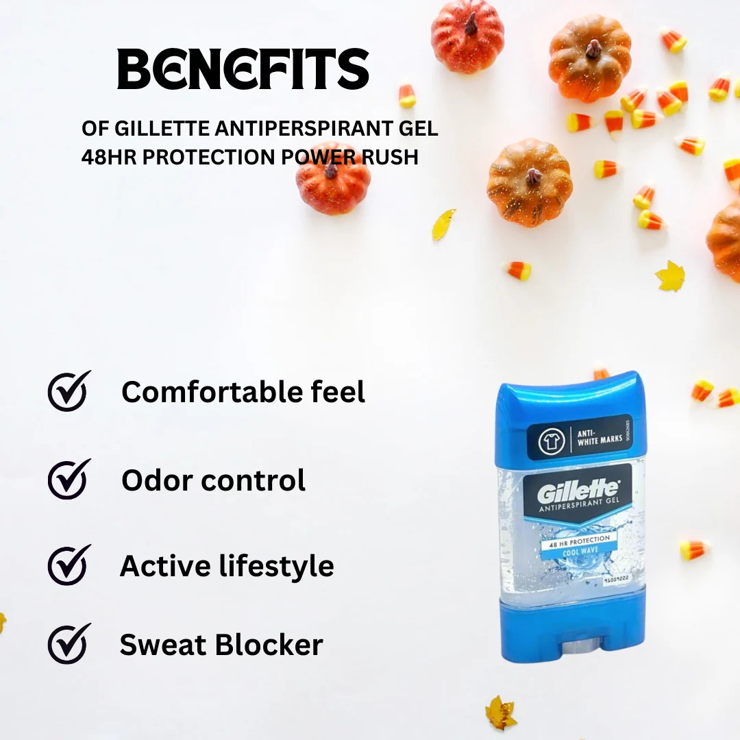 Gillette Antiperspirant Gel 48Hr Protection Power Rush - Image 3