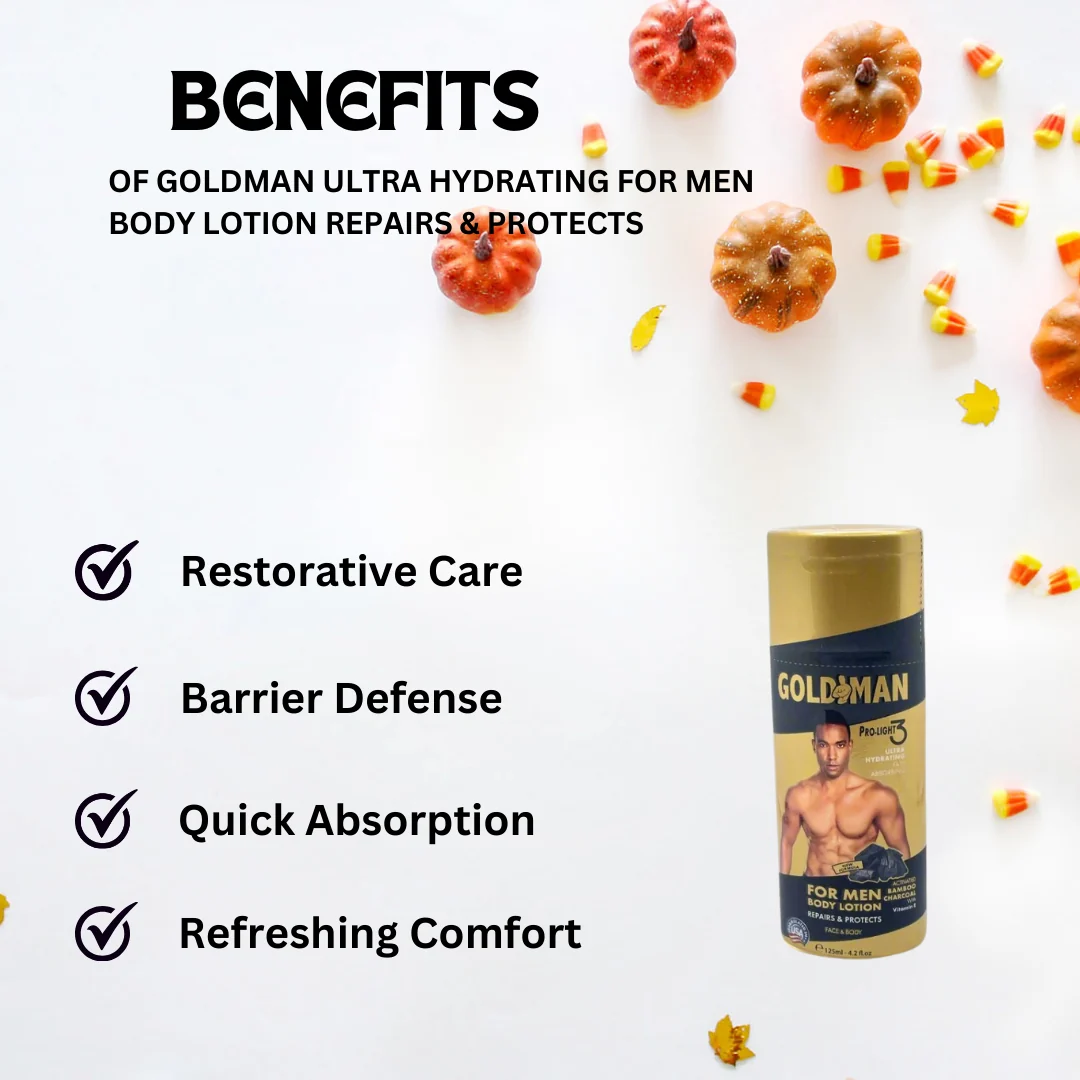 GoldMan Ultra Hydrating for Men body lotion Repairs & protects 125ml - Image 3