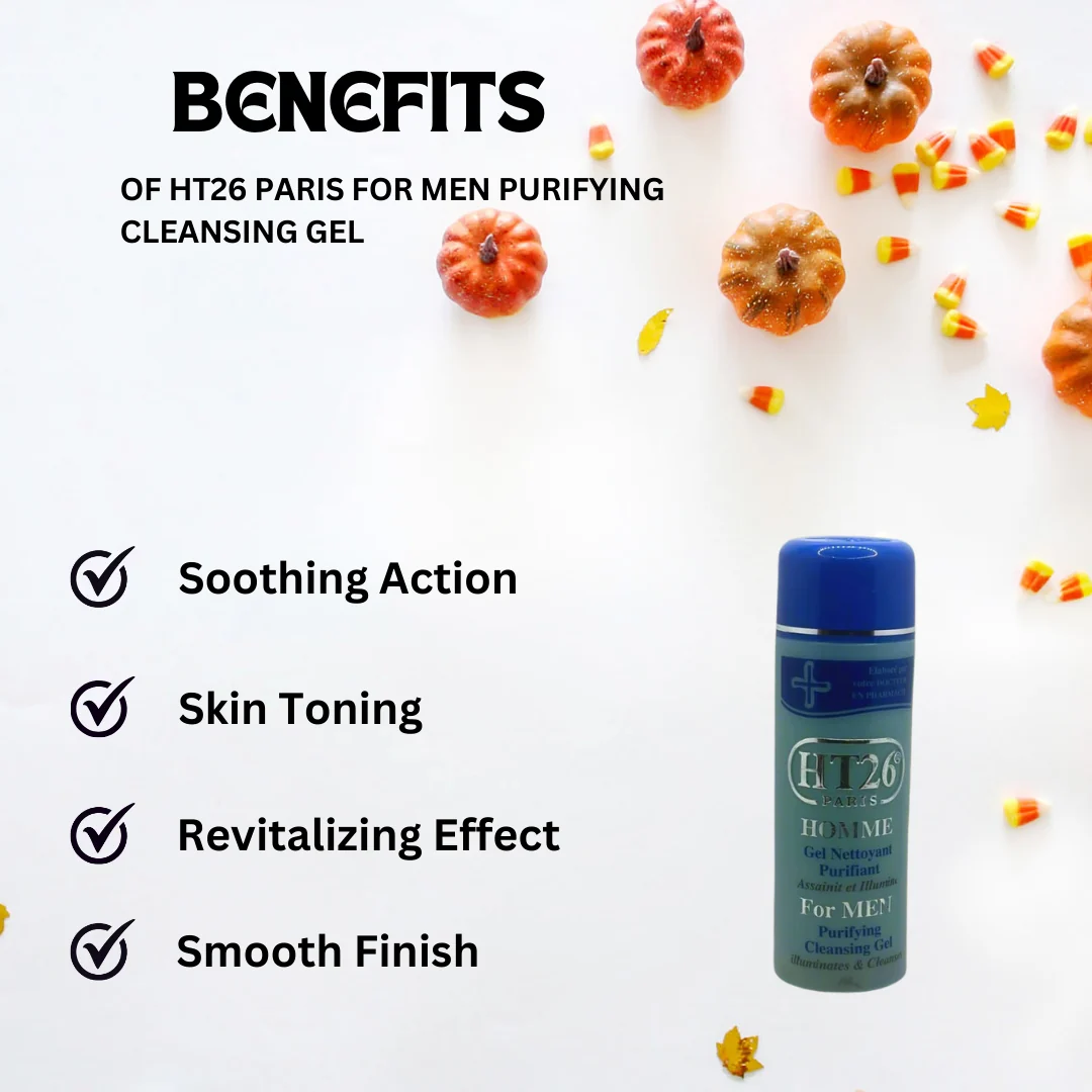 HT26 Paris For Men Purifying Cleansing Gel 16floz - Image 4