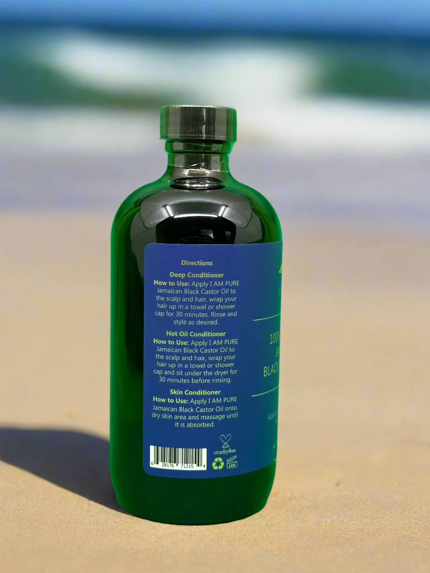 I Am Pure 100% Natural Jamaican Black Castor Oil 8oz - Image 3