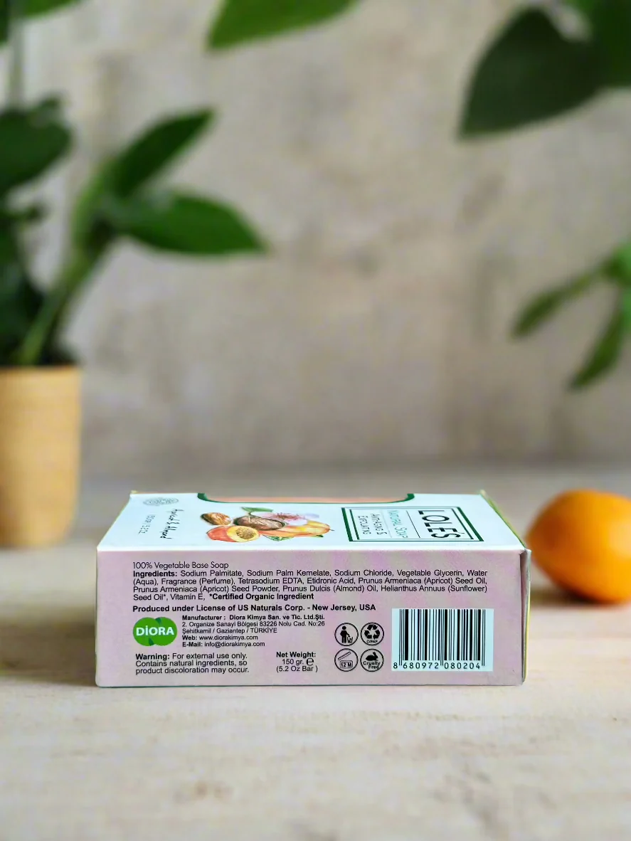 Lole's Natural Soap Anti-Aging and Exfoliating Apricot & Almond - Pack of 6 150 gm - Image 3