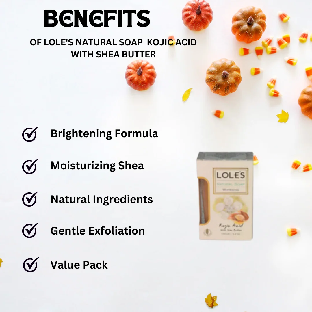 Lole's Natural Soap  Kojic Acid with Shea Butter - Pack of 6 150g/5.2 oz - Image 2