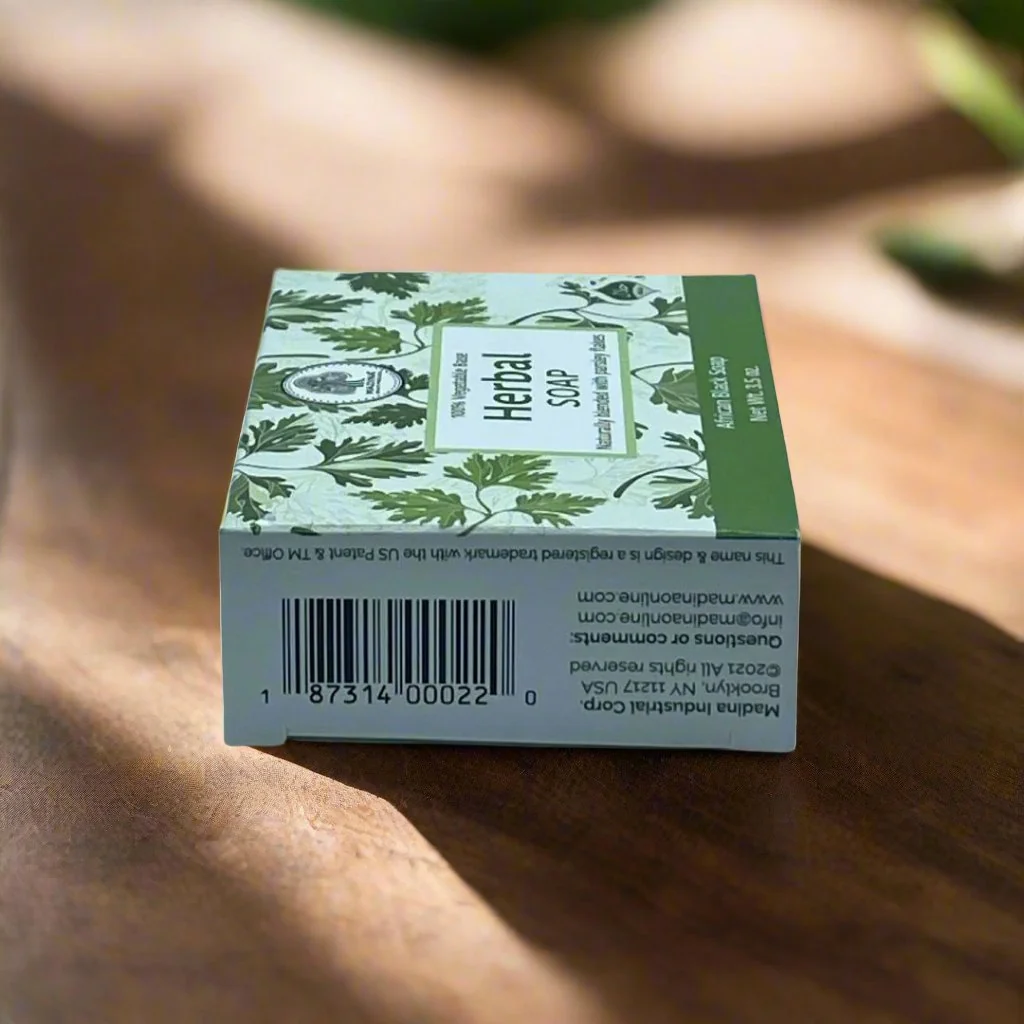 Madina Herbal Soap with parsley Flakes 3.5oz - Image 3