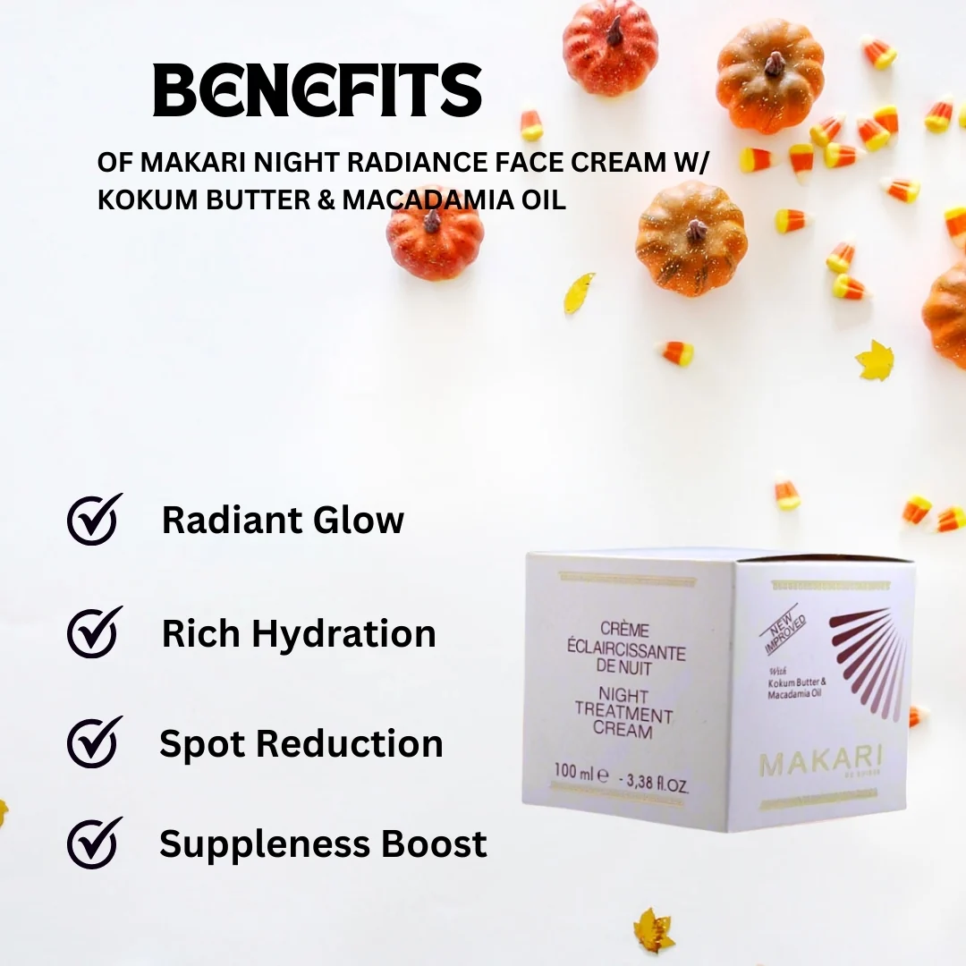 Makari Night Radiance Face Cream w/ Kokum Butter & Macadamia Oil 3.35oz/100 ml - Image 4