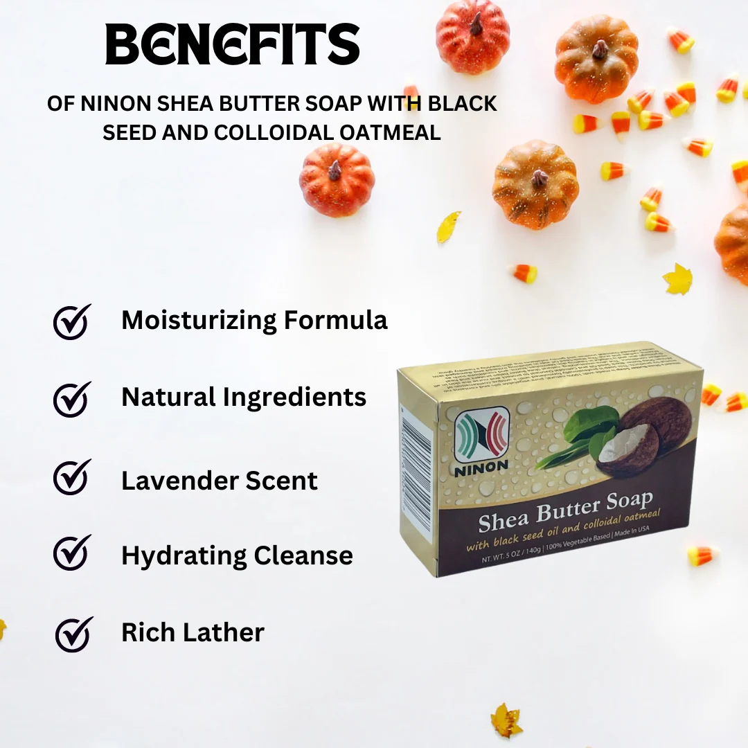Ninon Shea Butter Soap with black seed oil and colloidal oatmeal 5oz - Image 5