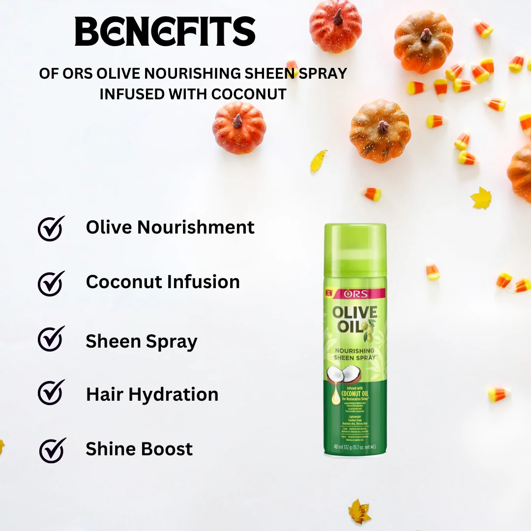 ORS Olive Oil Nourishing Sheen Spray Infused with Coconut Oil 11.7oz - Image 2