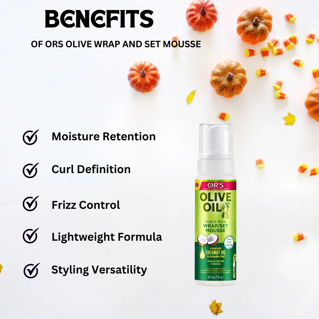 ORS Olive Oil Wrap and Set Mousse 7 oz - Image 3