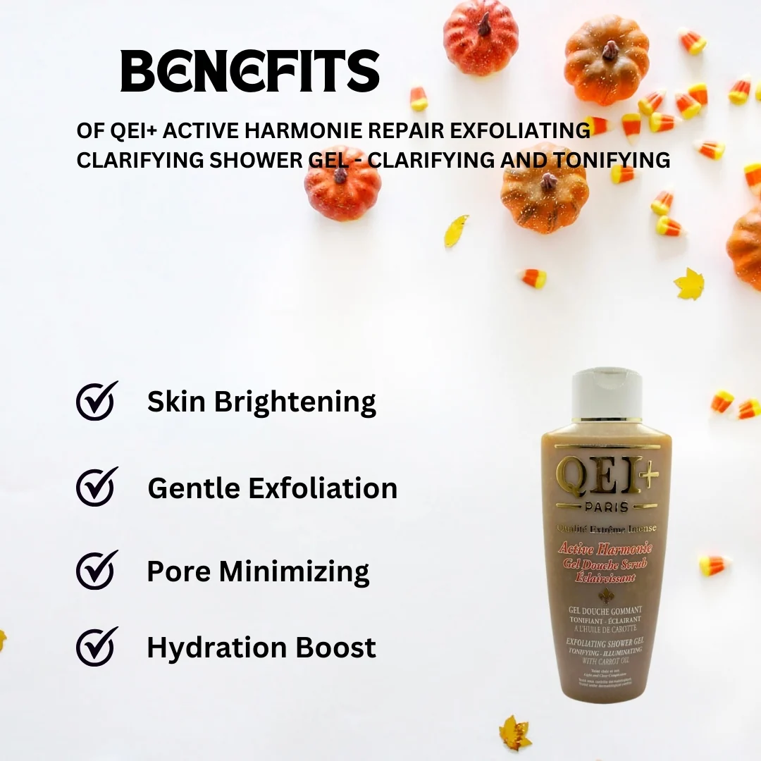 QEI+ Active Harmonie Repair Exfoliating Clarifying Shower Gel - Clarifying and tonifying 1000ml - Image 3