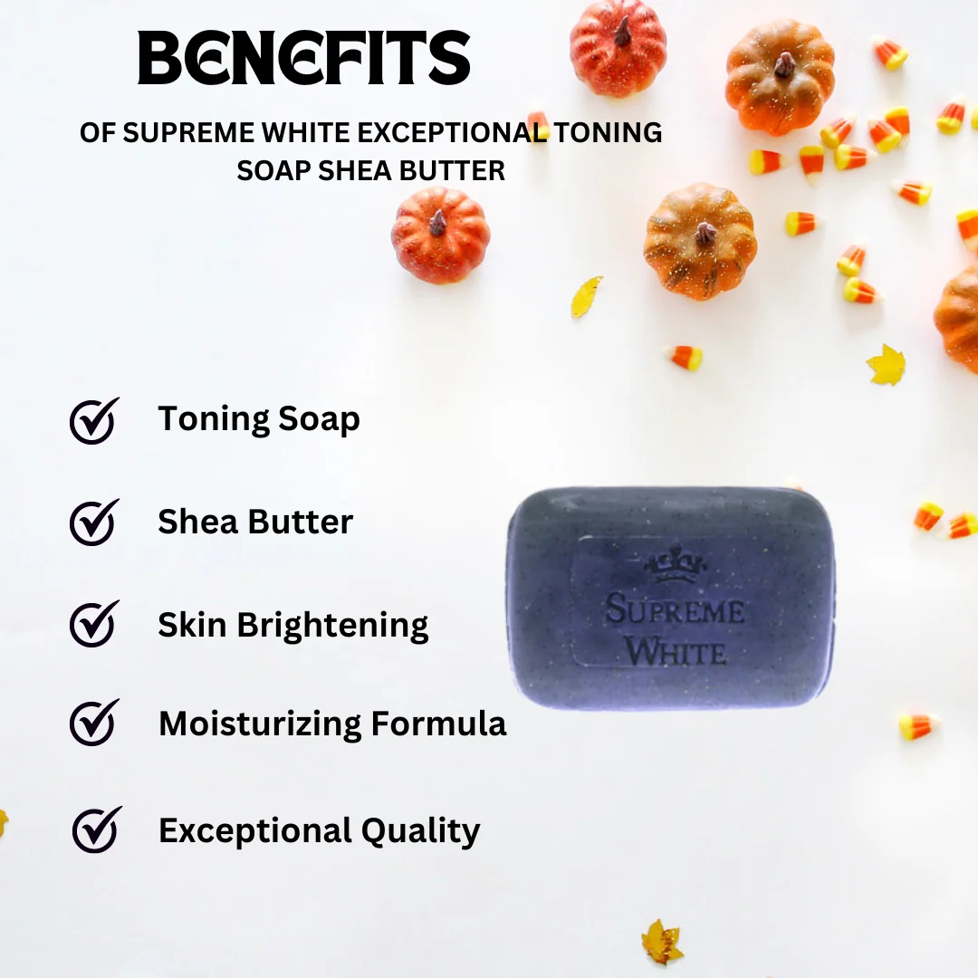 Supreme White Exceptional Toning Soap Shea Butter 7 oz - Image 2