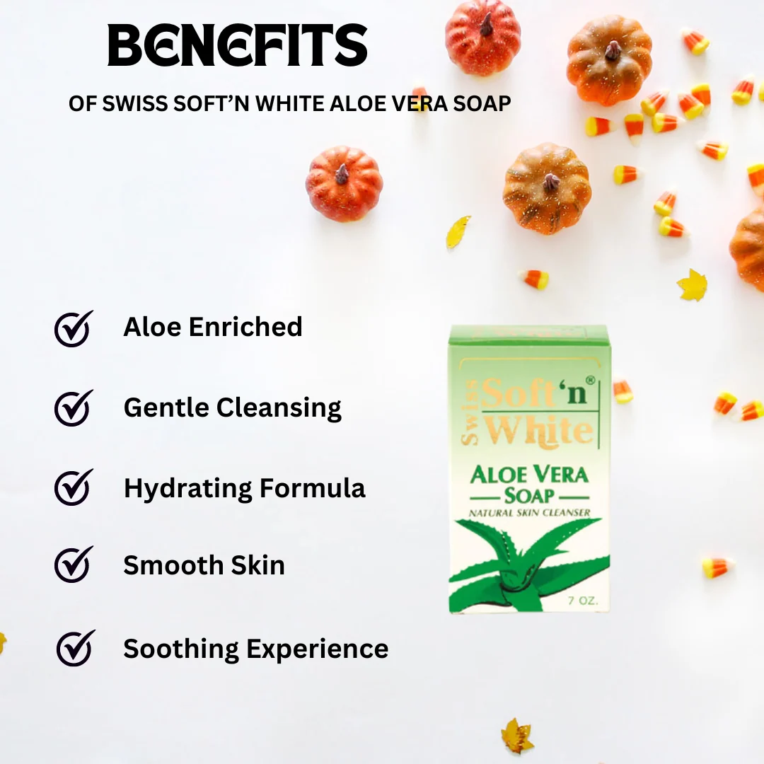 Swiss Soft’n White Aloe Vera Soap  7oz - Image 2
