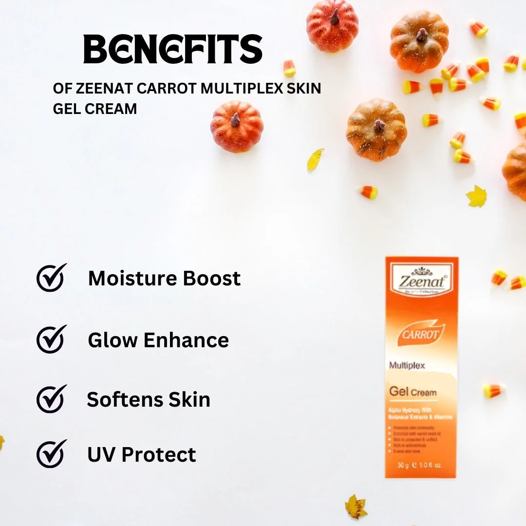 Zeenat Carrot Multiplex Skin Gel Cream 30 g - Image 4